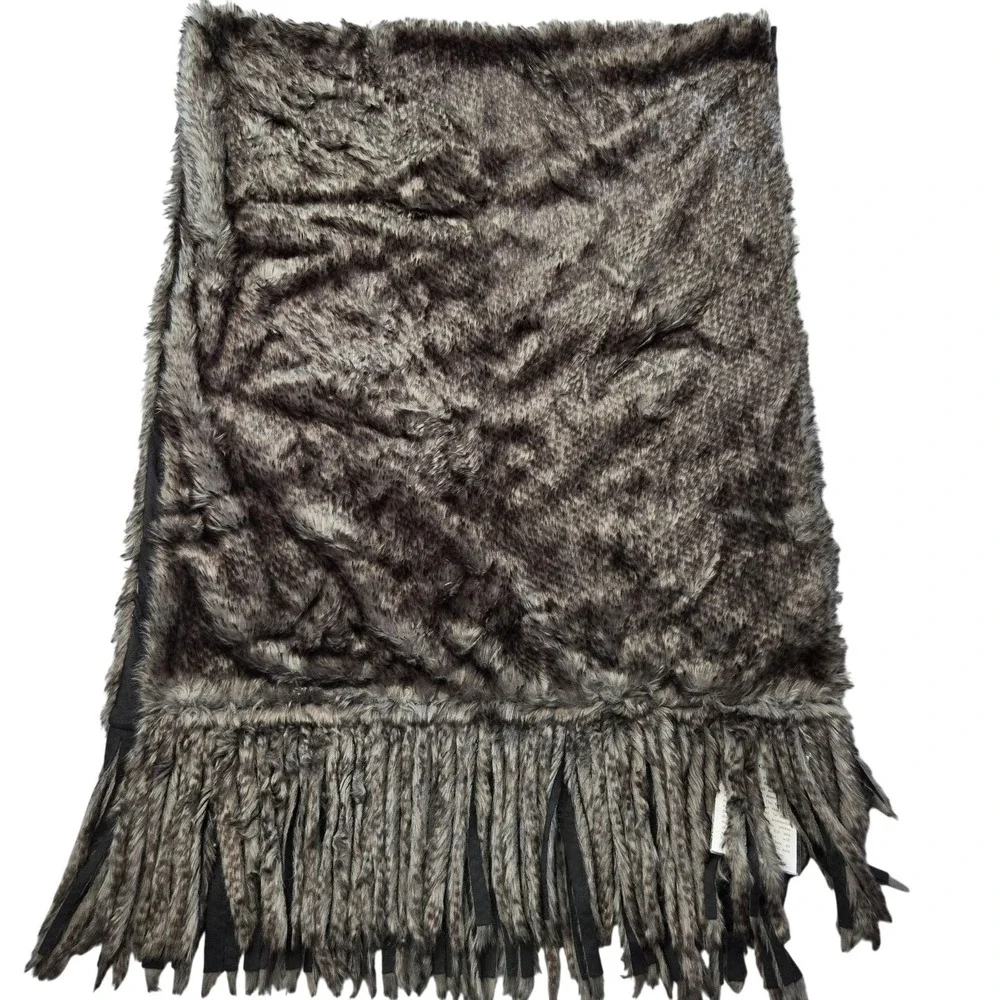 Dennis Dasso Home Throw Blanket Gray 50 X 60 In Faux Fur Lodge Modacrylic